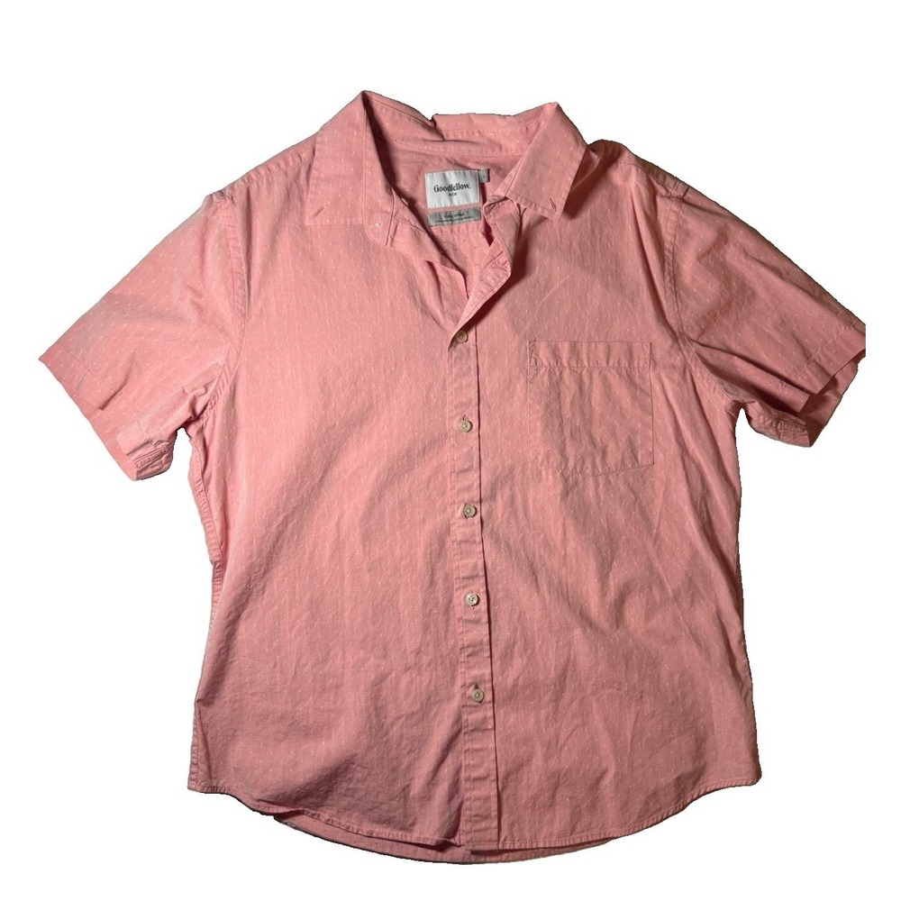Goodfellow & Co Northrop Slim Fit Button Down Short Sleeve Collared Shirt Large